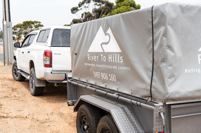 River to Hills Van parked in Strathalbyn